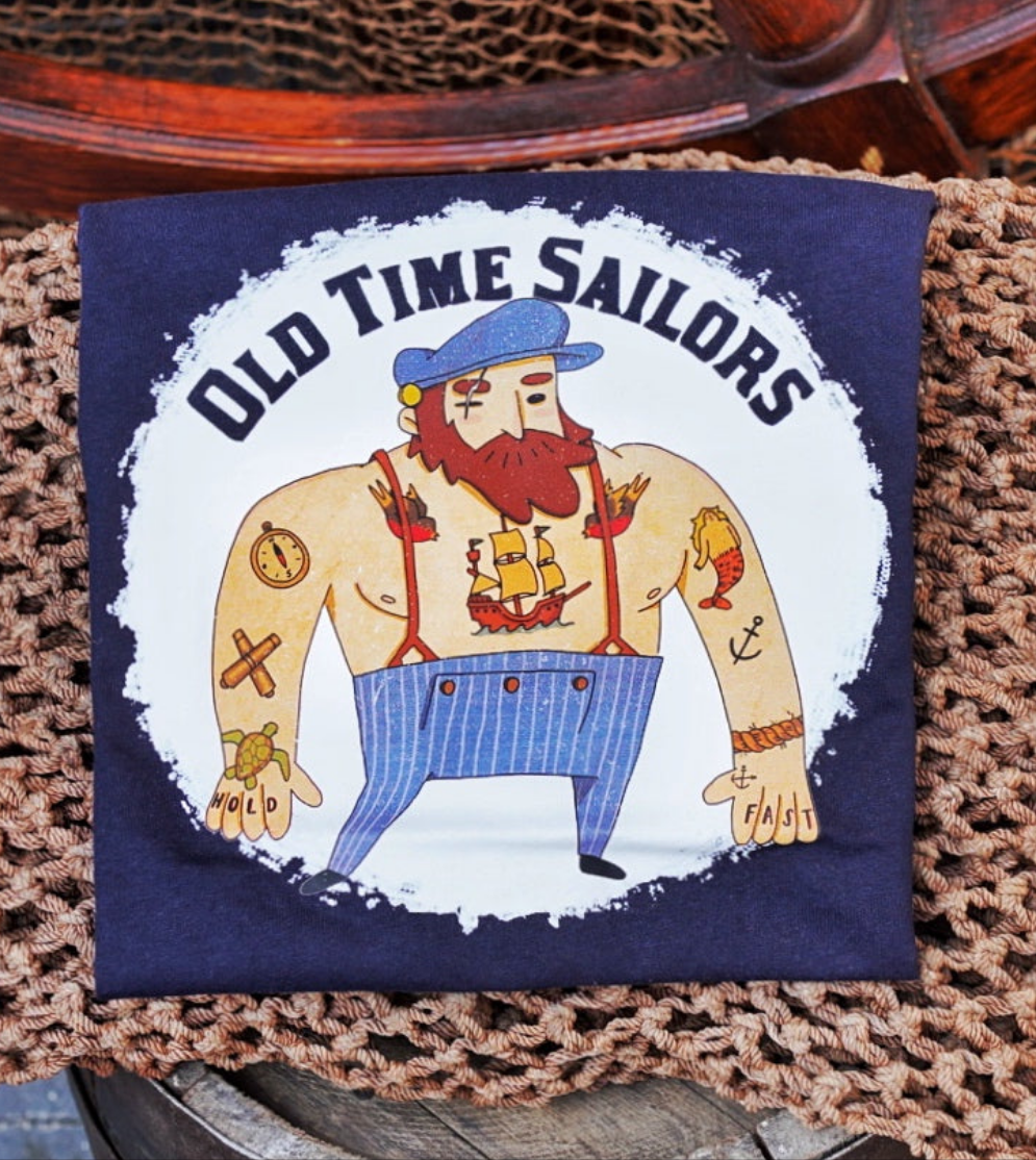 Old Time Sailor Navy T Shirt