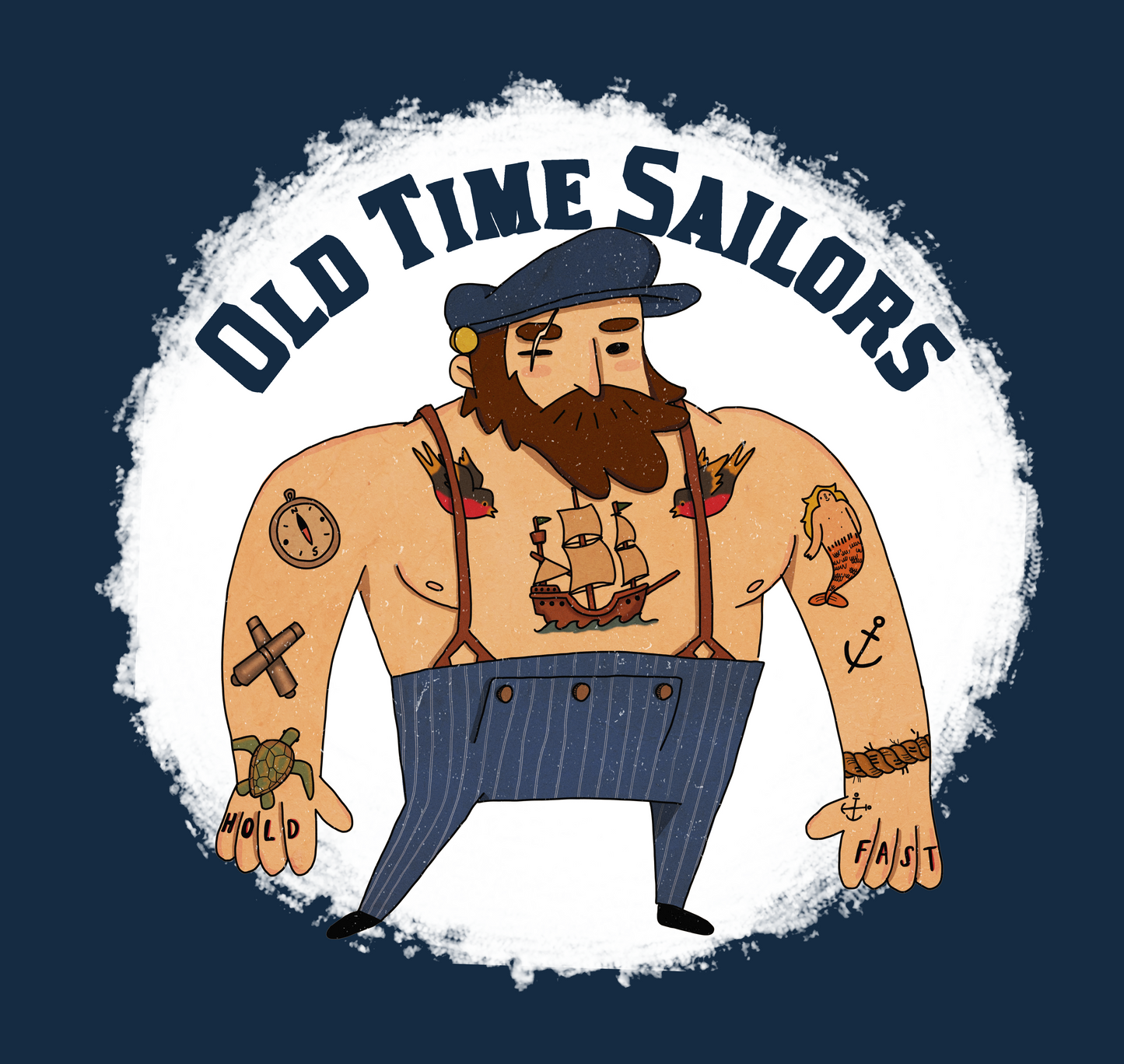 Old Time Sailor Navy T Shirt